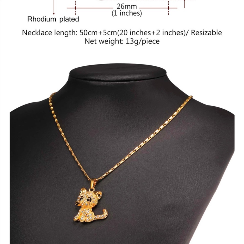 New 18k gold cat necklaces - Picture 3 of 3